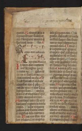 Fragment 1 (15. Jh.): Psalterium non feriatum (Ps 33,22-34,14)