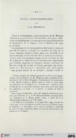 Notes complémentaires sur J.-D. Dugourc