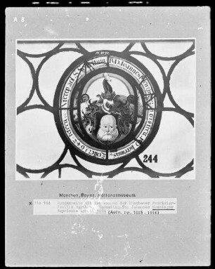 Wappen der Münchner Patrizierfamilie Barth. Harmating