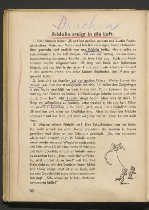 Fridolin steigt in die Luft.