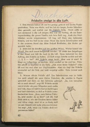 Fridolin steigt in die Luft.