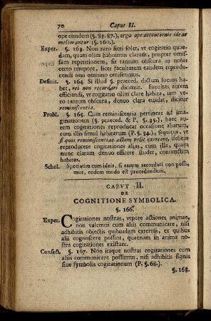 Caput II. De Cognitione Symbolica.