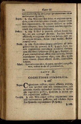 Caput II. De Cognitione Symbolica.