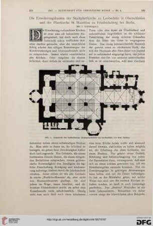 Die Erweiterungsbauten der Stadtpfarrkirche zu Leobschütz in Oberschlesien und der Pfarrkirche St. Mauritius zu Friedrichsberg bei Berlin