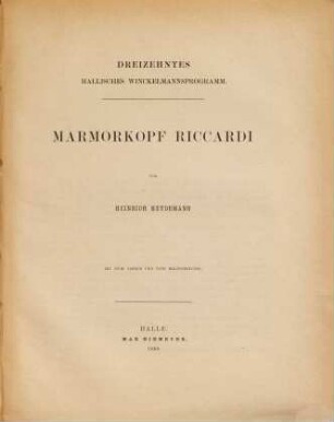 Marmorkopf Riccardi