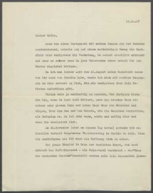 Brief von Rudolf G. Binding an Georg Kolbe