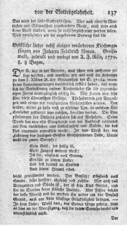 Geistliche Lieder nebst einigen veränderten Kirchengesängen.