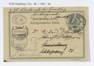 Postkarte an Richard Dehmel