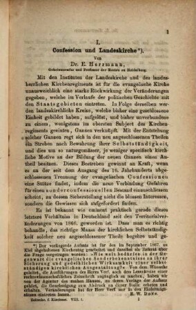 Zeitschrift für Kirchenrecht : Organ der Gesellschaft für Kirchenrechtswissenschaft in Göttingen. 8. 1869