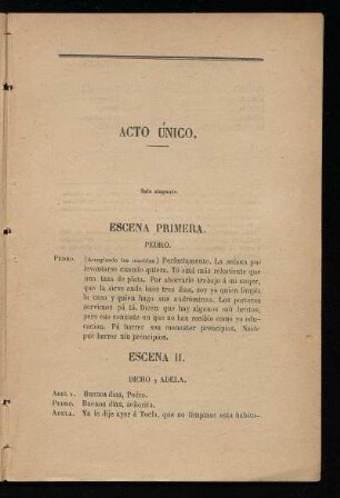 Acto único.