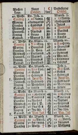 Neuer October. - Alter September. - Neuer November. - Alter October. Monds-Viertel.