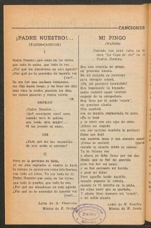 ¡Padre nuestro!... : (Tango-canción)