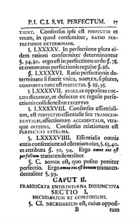 Caput II. Praedicata Entis Interna Disiunctiva