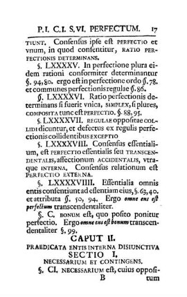 Caput II. Praedicata Entis Interna Disiunctiva