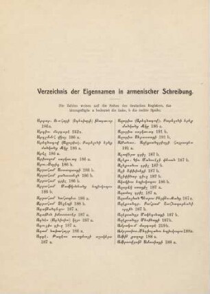 266-275, Verzeichnis der Eigennamen in armenischer Schreibung