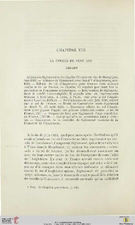 Chapitre VIII: La guerre de cent ans, 1414-1422