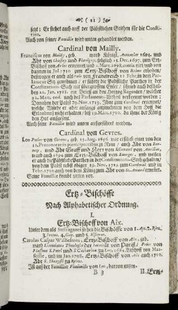 Ertz-Bischöffe Nach Alphabetischer Ordnung.