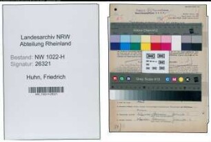 Entnazifizierung Friedrich Huhn , geb. 18.03.1886 (Postinspektor)