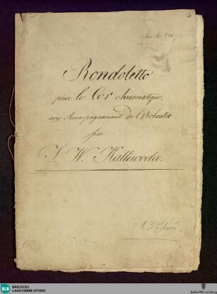 Rondoletto - Don Mus.Ms. 946 : cor, orch; f; StrK WoO 2.22