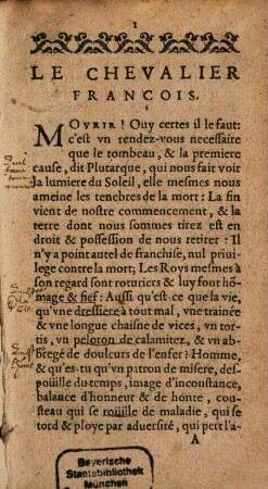 Le Chevalier françois