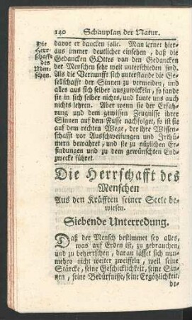Siebende Unterredung.