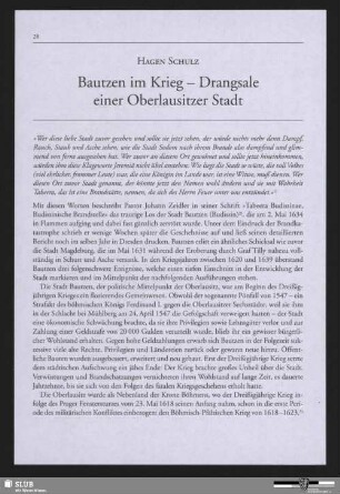 Bautzen im Krieg - Drangsale einer Oberlausitzer Stadt