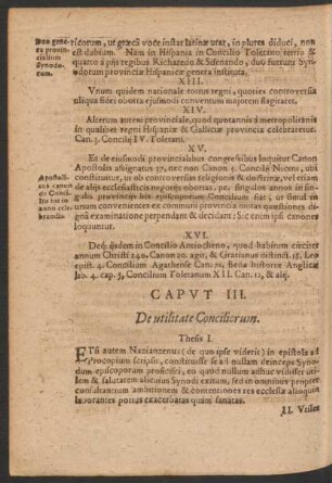Caput III. De utilitate Conciliorum.