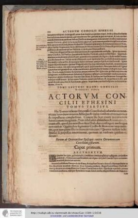 Actorum Concilii Ephesini, Tomus tertius