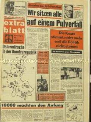 Sonderdruck des Zentralen Ausschusses der Kampagne für Abrüstung zu den Ostermärschen 1967