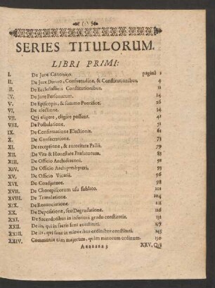Series Titulorum.