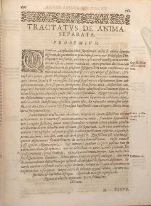 Tractatvs De Anima Separata.