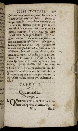 Caput II. De Quantitate.