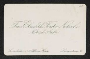 Brief von Elisabeth Förster-Nietzsche von Nietzsche-Archiv  an Gerhart Hauptmann