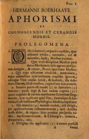 Aphorismi De Cognoscendis Et Curandis Morbis : In Usum Doctrinae Domesticae Digesti