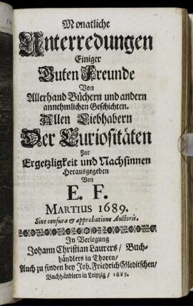 Martius 1689.