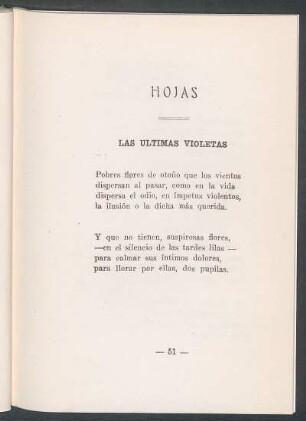 Las últimas violetas