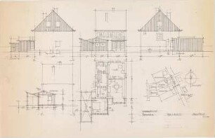 Döllgast, Hans; Verschiedenes - Grundrisse; Lageplan; Schnitt; Ansichten
