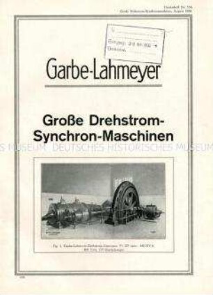 Große Drehstrom-Synchron-Maschinen