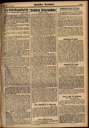 Zweite Ausgabe vom Montag, den 02. Juli 1934.