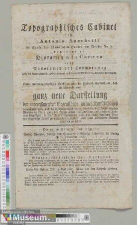 Topographisches Cabinet von Antonio Sacchetti