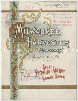 Getreideerntemaschinen der Milwoukee (Harvester Company) in USA