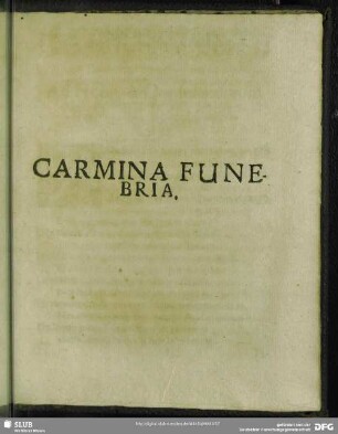 Carmina Funebria
