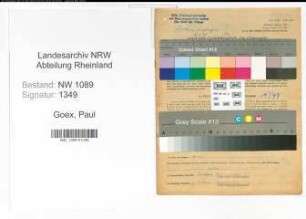 Entnazifizierung Paul Goex , geb. 02.09.1906 (Polizist)
