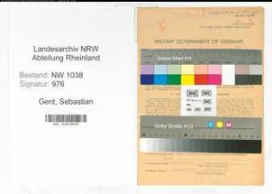 Entnazifizierung Sebastian Gent , geb. 10.01.1898 (Beamter)
