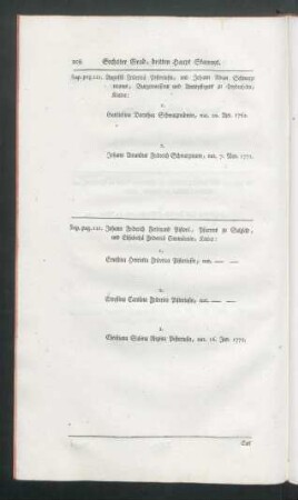 Sechster Grad, dritten Haupt Stamms