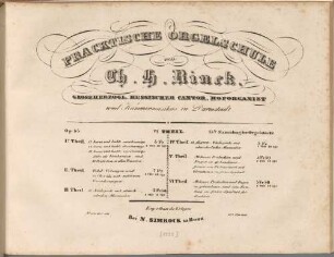 Pracktische Orgelschule : 15te Sammlung der Orgelstücke : Op. 55, VI. Theil. Mehrere Präludien und Fugen in gebundener, und eine Fantasie in freier Spielart für Geübtere