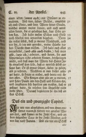 Das ein und zwanzigste Capitel. - Das acht und zwanzigste Capitel.