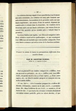 Trouver la somme de toules les permutations differentes d´un.
