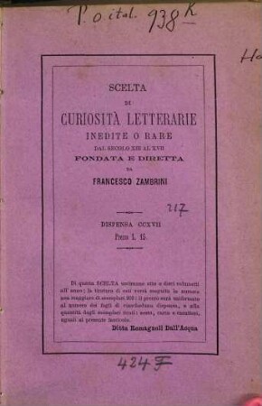 La caccia degli uccelli : da un manoscritto inedito della Biblioteca comunale di Bologna