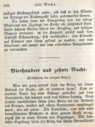 Vierhundert und zehnte Nacht